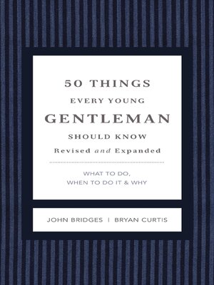 cover image of 50 Things Every Young Gentleman Should Know Revised and Expanded